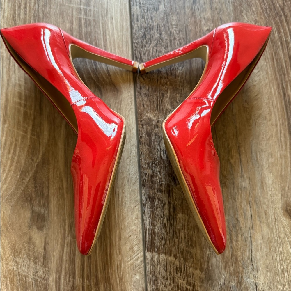 Massimo Dutti Red Patent Pumps 7